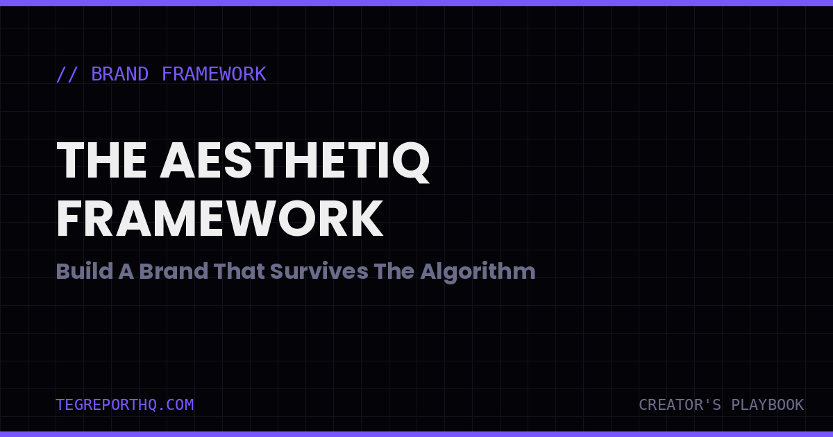 The AESTHETIQ Framework: Creator Branding That Lasts | TegReportHQ
