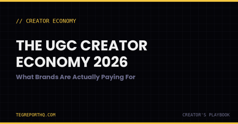 The UGC Creator Economy 2026: What Brands Pay For | TegReportHQ